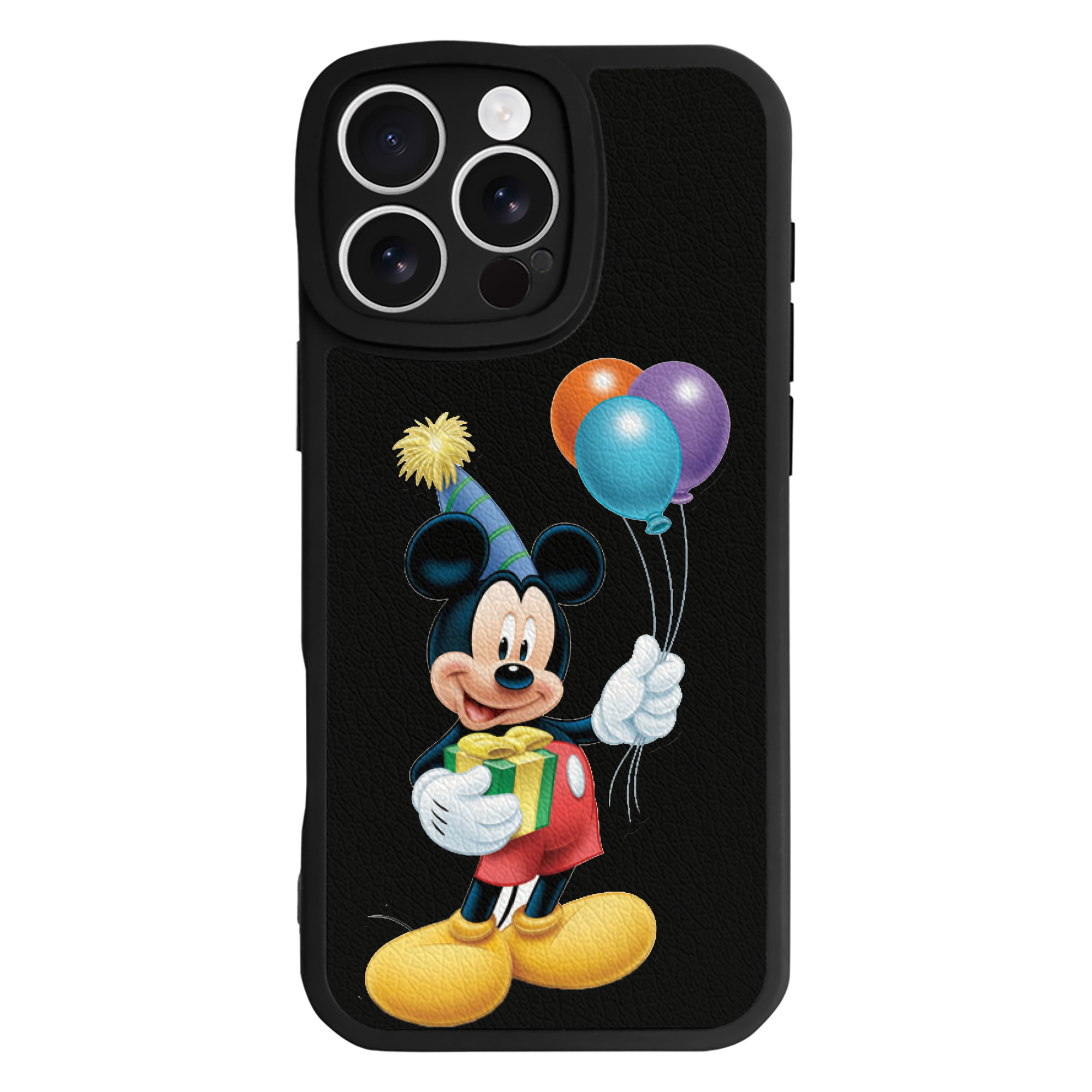 （画像用） ミッキーマウス Mickey Mouse 【iPhone 16シリーズ対応】シリコンスマホケース（レザー調） 材質：シリコン